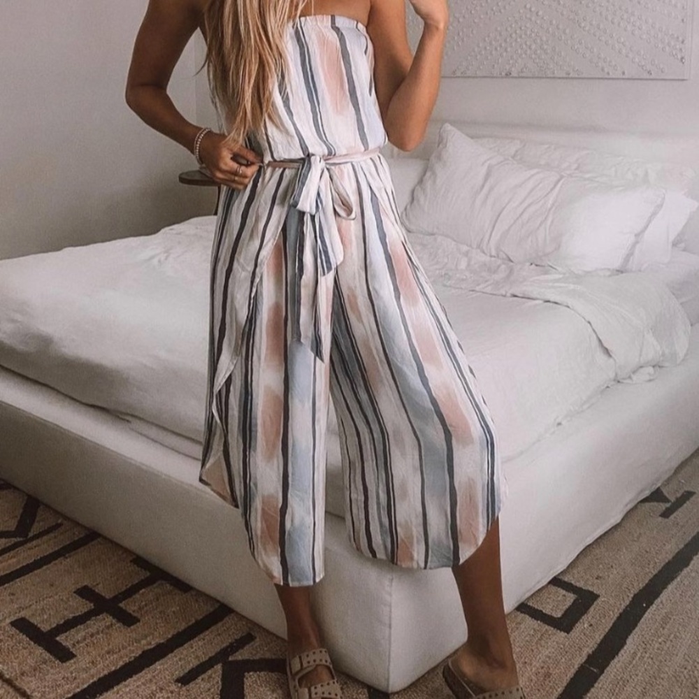 Strapless Jumpsuit. Sold out on VICI.